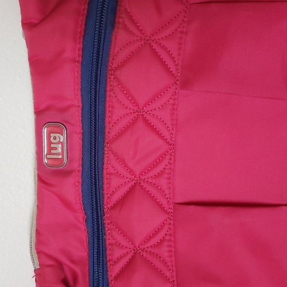 Lug 'swing' crossbody bag, hot pink, 3 sectioned pockets. - Picture 2 of 11
